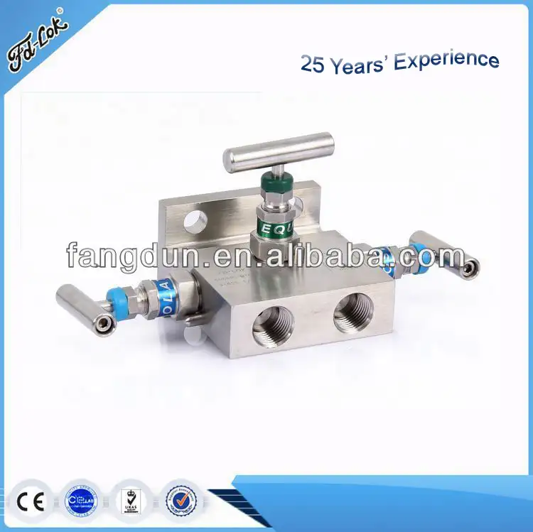 Stainless steel swagelok type 3 valve manifolds,6000psi