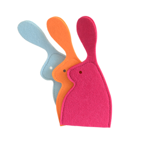 2024 thời trang mới hotsale EcoFriendly giá rẻ tùy chỉnh hình dạng Thỏ cảm thấy động vật bán buôn làm cho con rối ngón tay cho phục sinh sản xuất tại Trung Quốc - Product Image 3