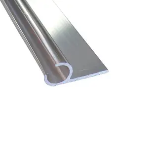 La più recente tecnologia 6063 t6 estruso in alluminio anodizzato tenda rail track per la vetrina/tenda/tenda/led