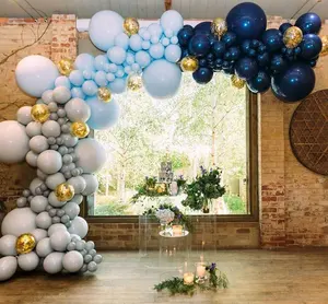 ballon 7 d&#39;anniversaire Suppliers-Kunhang — ballons bleu marine de couleur bleu marine, ballons à confettis pour bébé et garçon, décorations de fête prénatale, anniversaire de garçon