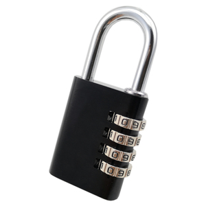 Candado de caja de almacenamiento para el hogar con contraseña de combinación de 4 ruedas duradero antirrobo de aluminio negro personalizado - Product Image 5