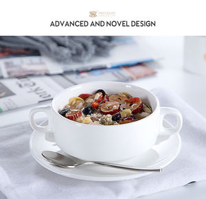 Hosen Deux Huit Céramique Design Élégant Bol Soupe Assiette Creuse En <span class=keywords><strong>Porcelaine</strong></span> # - Product Image 6