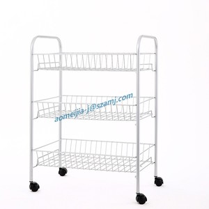 Bastidores de <span class=keywords><strong>metal</strong></span> de acero de almacenamiento de cocina de tres capas resistentes a la luz de alta calidad - Product Image 5