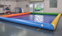 Kinder sprengen Schwimmbad mit Rutsche, Intex Swim Center Familie aufblasbaren Pool zum Verkauf