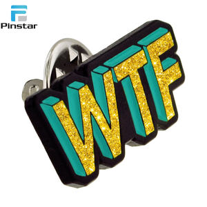 WTF Paillettes À La <span class=keywords><strong>Mode</strong></span> Émail Épinglette Badge Hippe Broches - Product Image 3