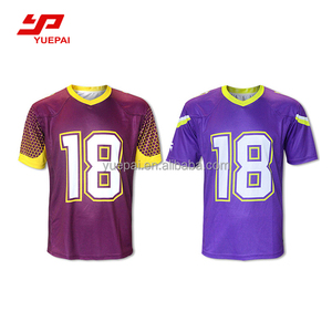 カスタムサッカーユニフォーム100%ポリエステル青年アメリカンフットボールジャージー着用 - Product Image 5