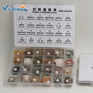 Muestras de rocas y minerales en bruto, espécimen de Strata sedimentaria, ayudas para enseñanza de geología - Product Image 2