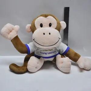 孩子们玩毛绒玩具填充动物玩具定制孩子好奇猴子手娃娃软毛绒玩具动物批发填充猴子