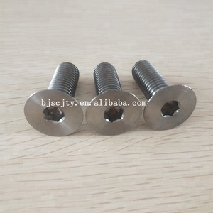 Tornillo de disco de <span class=keywords><strong>freno</strong></span> de rosca M4 de titanio Gr5 ANSI y perno avellanado de titanio de cabeza hexagonal estándar <span class=keywords><strong>DIN</strong></span> - Product Image 4