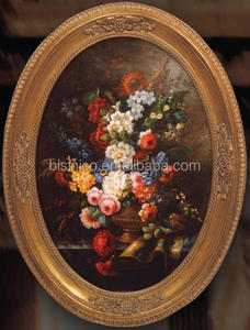 Quadro Classico con Cornice <span class=keywords><strong>in</strong></span> Legno Dorato Antico, Dipinto a <span class=keywords><strong>Mano</strong></span> su Tela con Motivi Floreali, Dimensioni Personalizzabili, Arte con Fiori e Frutta - Product Image 2