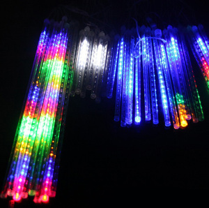 LED Sao Băng Mưa <span class=keywords><strong>Lights</strong></span> Đối Wedding <span class=keywords><strong>Xmas</strong></span> Trang Trí Nội Thất Không Thấm Nước Drop Icicle Tuyết Rơi Giọt Mưa 30Cm 8 Ống IP44 2M - Product Image 5