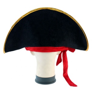 <span class=keywords><strong>Sombrero</strong></span> de <span class=keywords><strong>pirata</strong></span> negro de capitán de nueva moda para fiestas de Halloween <span class=keywords><strong>sombrero</strong></span> de fiesta festiva - Product Image 3