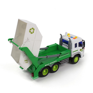 Nouveau <span class=keywords><strong>camion</strong></span> <span class=keywords><strong>jouet</strong></span> à ordures de <span class=keywords><strong>recyclage</strong></span> alimenté par friction pour enfants en plastique avec lumière et musique - Product Image 2