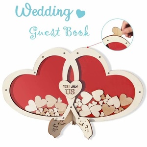 Sách Khách Mời Đám Cưới Hình Trái Tim Đôi Màu Đỏ Hàng Mới Về - Product Image 1