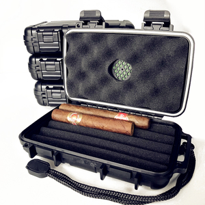 Wholesale cigar accessories CUSTOM LOGO 5pcs travel humidor cigarette storage box portable Moisture-proof waterproof cigar case