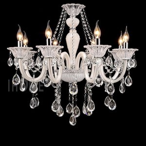 Modern araña de cristal claro de la manera de cristal de color blanco para la iluminación casera - Product Image 4