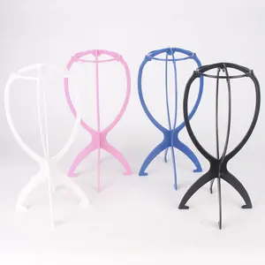 4 colors option Plastic wig stand