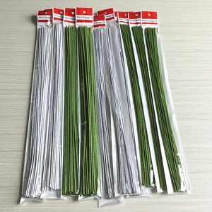 Filo Metallico per Steli Floreali Rivestito in Carta da Fabbrica Cinese - 40cm, Verde, Bianco, Marrone - Product Image 4