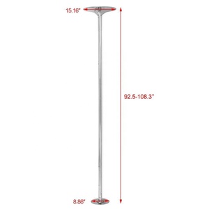 Cromato 7'4 \ "portatile rimovibile <span class=keywords><strong>Pole</strong></span> Dance <span class=keywords><strong>Pole</strong></span> Fitness Kit facile da installare in acciaio inox Static Spin Stripper <span class=keywords><strong>Pole</strong></span> Dance - Product Image 2