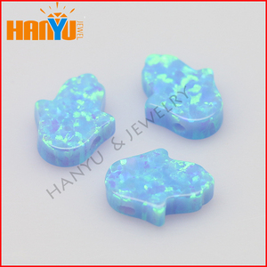 Ingrosso 8*10mm luce blu mano/hamsa opalino per collana <span class=keywords><strong>opale</strong></span> - Product Image 2
