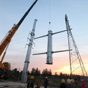 Pole Design 13.8KV Electric Pole With 500kg Design Loading For Philippines Market