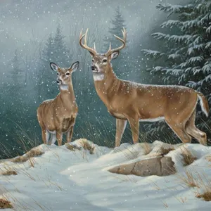 Customize 3D lentikulardruck 3D scenary foto, 3d bild von deer