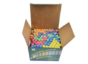 100ชิ้นขนาดเล็กสีสดใสโรงเรียนdutlessชอล์กสำหรับกระดานดำ - Product Image 4