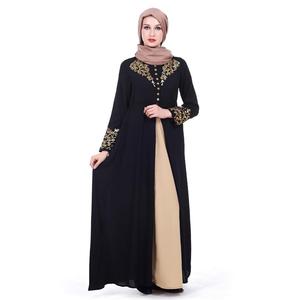 Fabbrica di Stampaggio A Caldo di Stampa Delle Donne di Abito Musulmano Manica Lunga Musulmano Maxi <span class=keywords><strong>Abaya</strong></span> Abiti - Product Image 4