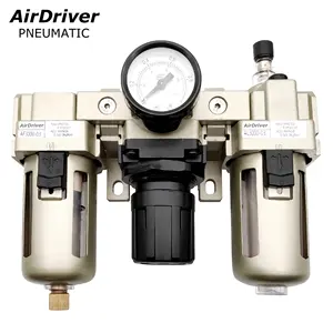 Lubricador regulador de filtro de aire, tipo SMC, FRL, unidades de tratamiento de fuente de aire neumática