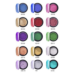 1 boîte de poudre pigmentée pour ongles, 15 couleurs, chrome, gel, effet miroir - Product Image 2