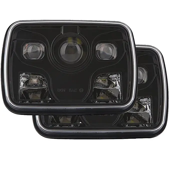 Gexune-Barra de luz led cuadrada para jeep wrangler truck, accesorios para conducción de 4x4, 5x7 pulgadas