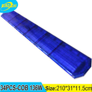 136W/210 CM <span class=keywords><strong>camion</strong></span> toit avertissement lumières étanche super lumineux plein taille bleu COB lumière stroboscopique bar - Product Image 2