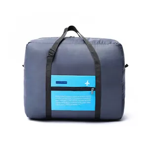 Tùy Chỉnh Có Thể Gập Lại Không Thấm Nước Polyester Du Lịch Duffle Bag Bán Buôn Unisex Chuyến Bay Gấp Hành Lý Quần Áo Túi Với Xử Lý