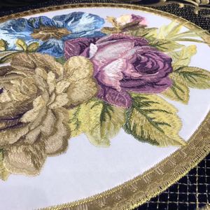 Tela de terciopelo bordada de estilo árabe para sofá, tejido bordado de lujo con más diseños - Product Image 4