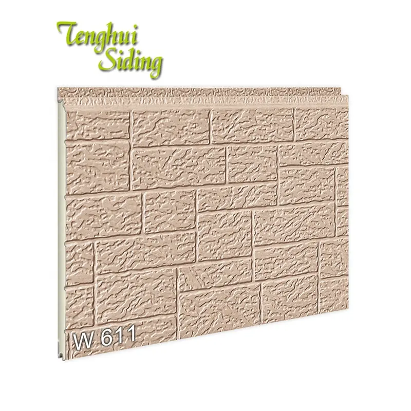 Liaonamento dalian tenghui, siding novo material de construção, painel sanduíche pu, isolamento decorativo, painel de parede