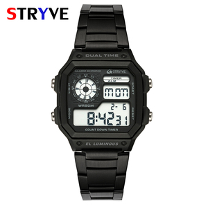 Tyststryve — <span class=keywords><strong>montre</strong></span> étanche <span class=keywords><strong>électronique</strong></span> multifonction pour hommes, nouveau design haut de gamme, affichage numérique, élégant, de sport - Product Image 5