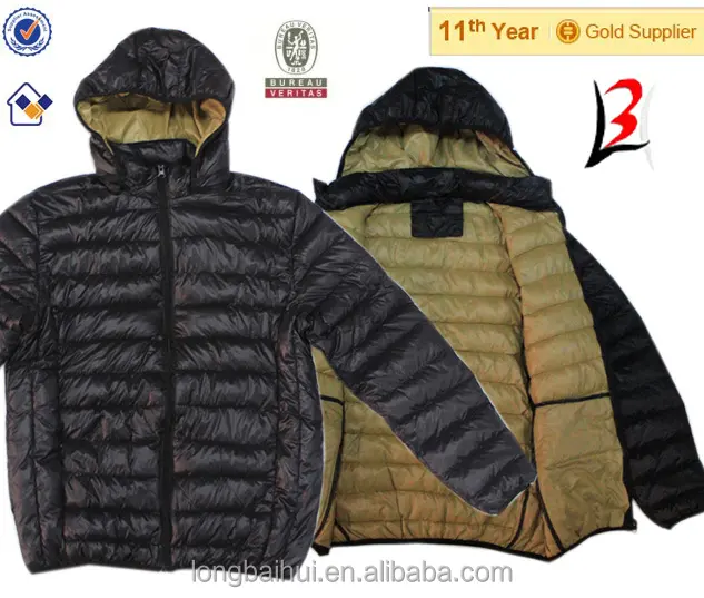 Jaqueta acolchoada ultraleve de nylon para homens, casaco com capuz acolchoado, lotes de vestuário