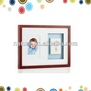 Haute qualité bébé <span class=keywords><strong>main</strong></span> empreinte avec mur bois cadre <span class=keywords><strong>moulage</strong></span> sculpture - Product Image 1