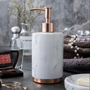 Base in metallo effetto <span class=keywords><strong>marmo</strong></span> 5 pezzi accessori da <span class=keywords><strong>bagno</strong></span> in ceramica - Product Image 2
