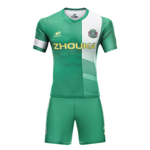 ZHOUKA Online Großhandel Design Herren Fußballbekleidung Uniformen Fußballtrikot Sublimiert - Product Image 3