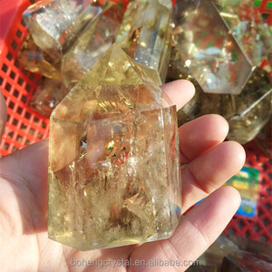 Cristal citrine naturel, 10 pièces, quartz, points cassés, baguettes en cristal à six côtés - Product Image 6