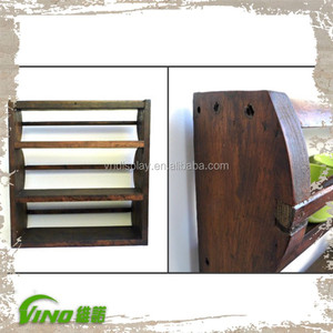 Porte-tasses de café en bois Vintage, 4 niveaux, présentoir mural en bois, pour tasses de thé, organisateur de rangement de cuisine, support à suspendre - Product Image 3