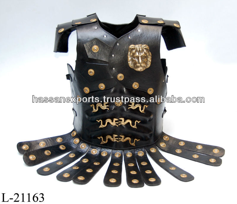 Кожаная армированная куртка в средневековом греческом стиле