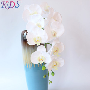 Piante di orchidea Laser all'ingrosso di alta qualità 9 testa di plastica pu orchidee artificiali piante <span class=keywords><strong>per</strong></span> vaso da sposa cymbidium orchid