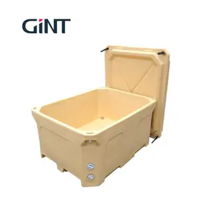 Caja enfriadora de hielo grande para pescado y marisco de 1000L, contenedor de pescado, cofre de helado para exteriores, caja enfriadora rotomoldeada