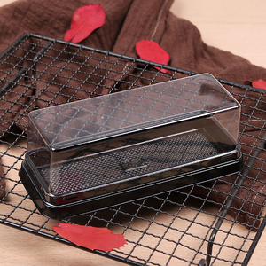 Custom Eco-Vriendelijke Plastic Dienblad Doos Voor Brood Voor Zwitserse Roll Kaas Cake Chocolade Verpakking Voor Sandwich Salade Eten Stijlvol - Product Image 2