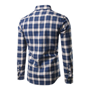 Camicia da Uomo di Design Elegante in Cotone di Alta Qualità a Quadri Flanella Manica Lunga Casual - Product Image 5