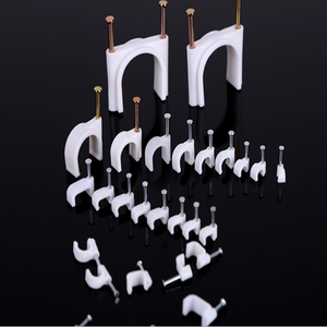 Clip de câble de 4mm à 40mm rond Accessoires De Câblage Avec le Clou En Acier Rond En Plastique Type Câble Clip - Product Image 3