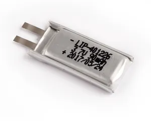 小型可充电401224 401226智能手链4毫米薄脂90毫安时130毫安时3.7伏锂聚合物电池