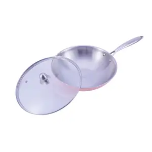 Personnalisé fournisseur Standard taille professionnel antiadhésif de cuisson industriels woks pan